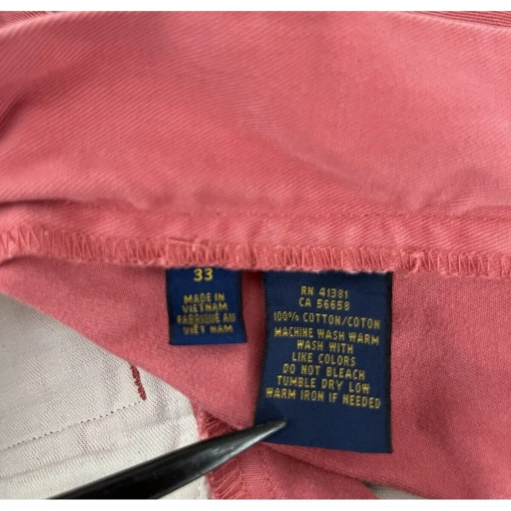 POLO RALPH LAUREN Short Men 32 Red Classic Fit Chino Cotton Pocket Preppy